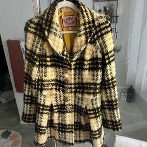 Vintage 2007 juicy couture plaid wool coat